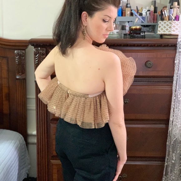 Zara tulle strapless crop top - Picture 7 of 15